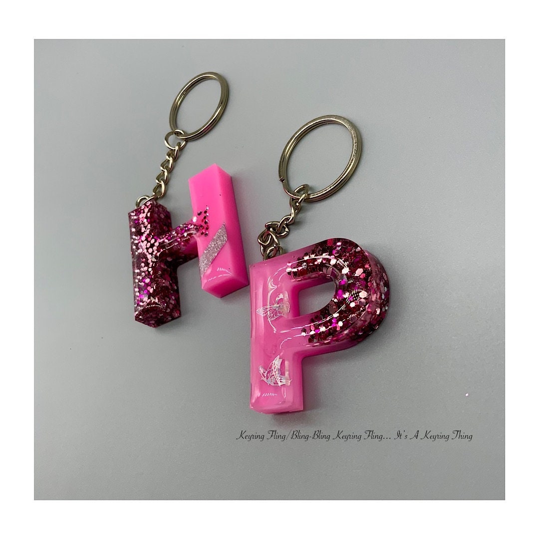 Shades of Pink Glitter Keychain Pink Light Pink Dark Pink Etsy