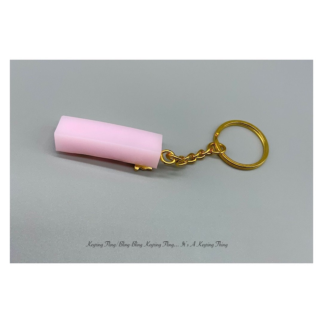 Light Pink Initial Fashion Keychain with Gold Color Butterfly Etsy