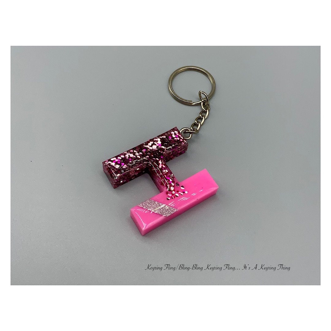 Shades of Pink Glitter Keychain Pink Light Pink Dark Pink Etsy