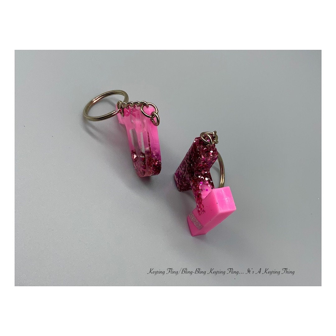 Shades of Pink Glitter Keychain Pink Light Pink Dark Pink Etsy