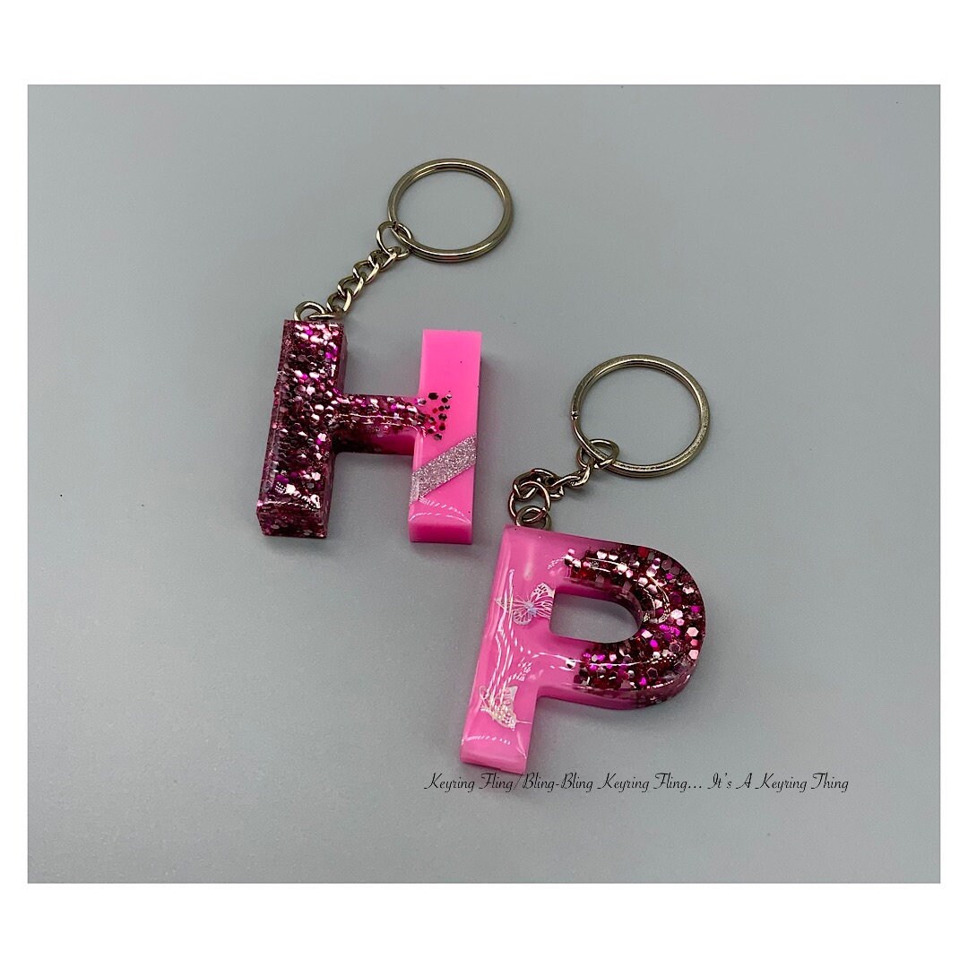 Shades of Pink Glitter Keychain Pink Light Pink Dark Pink - Etsy