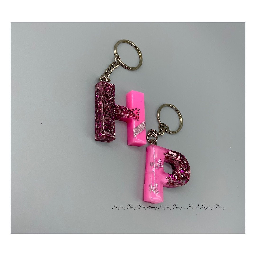 Shades of Pink Glitter Keychain Pink Light Pink Dark Pink Etsy