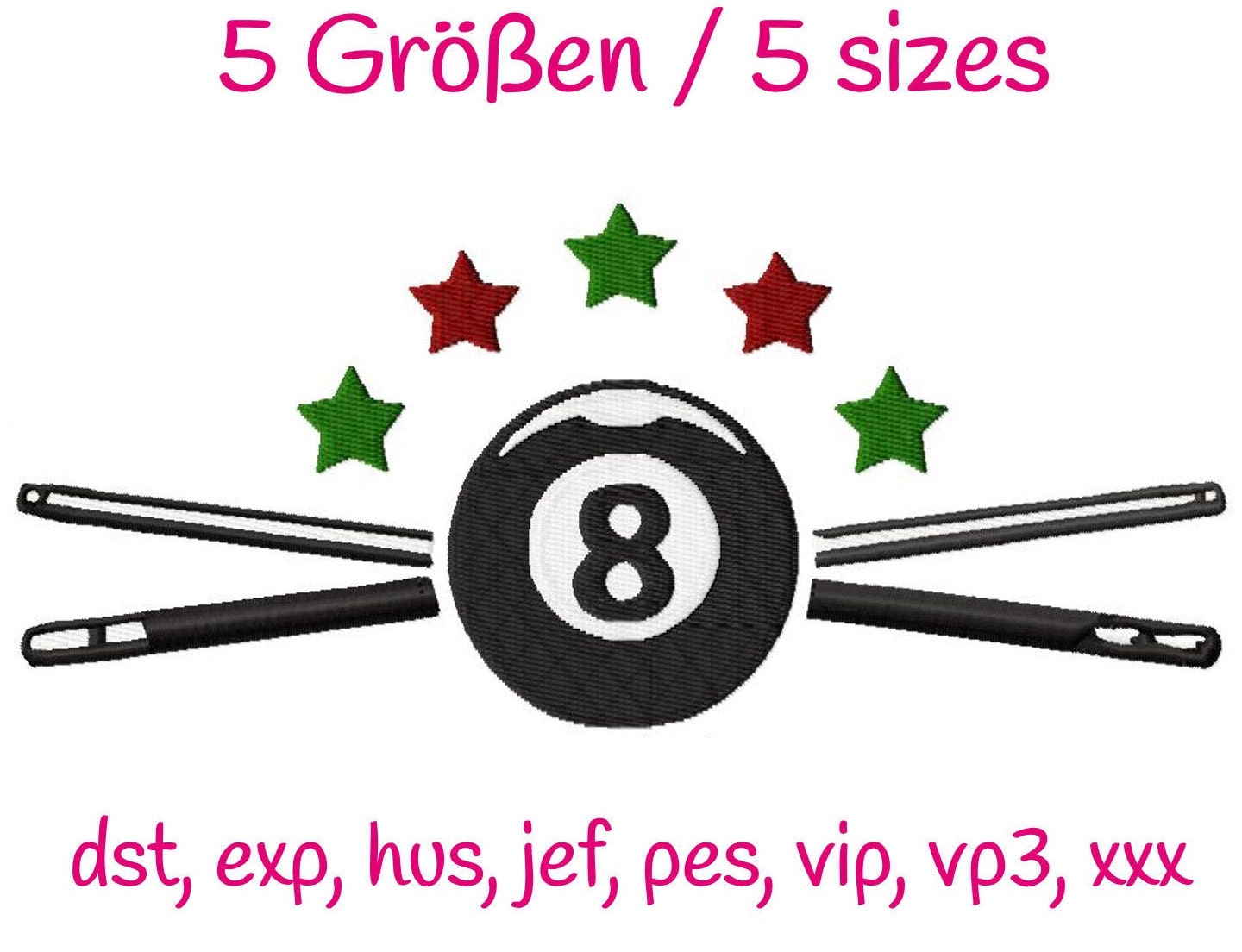 Billiards embroidery billiard ball stars embroidery designs Etsy