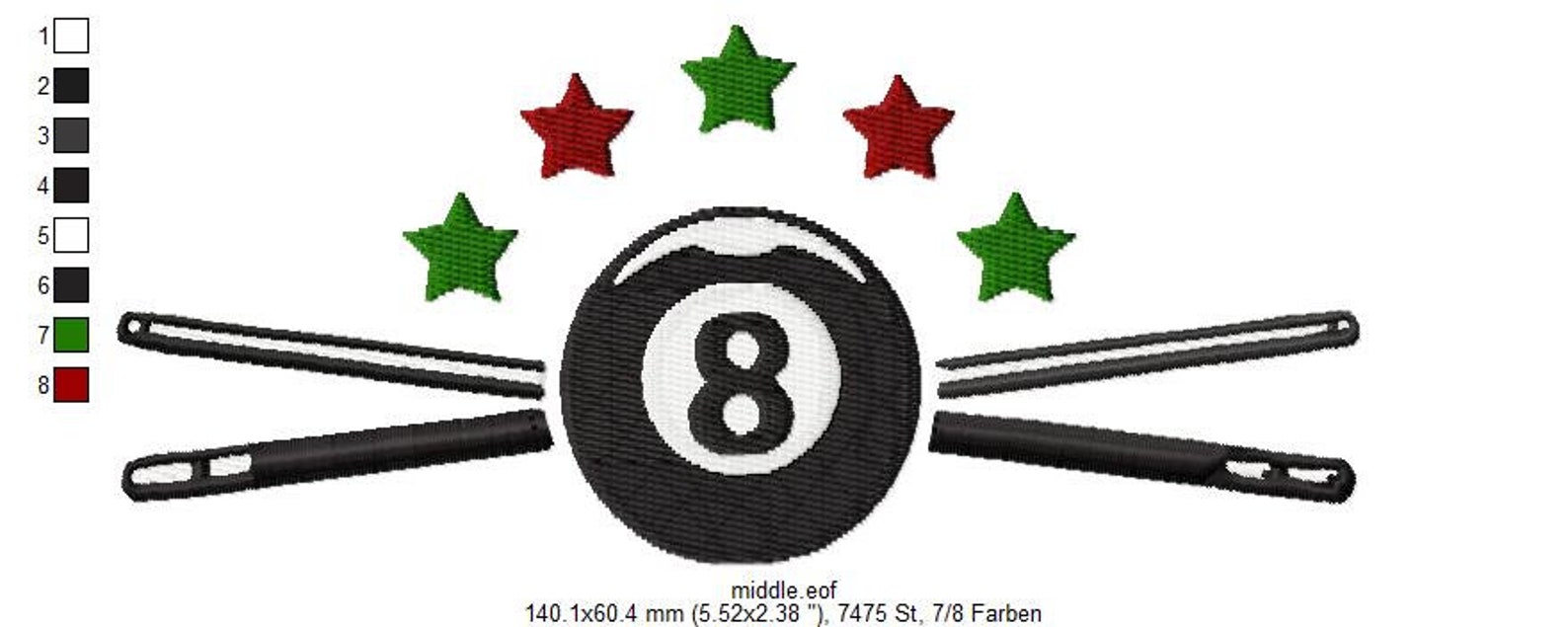 Machine embroidery billiards designs embroidery pattern pool Etsy