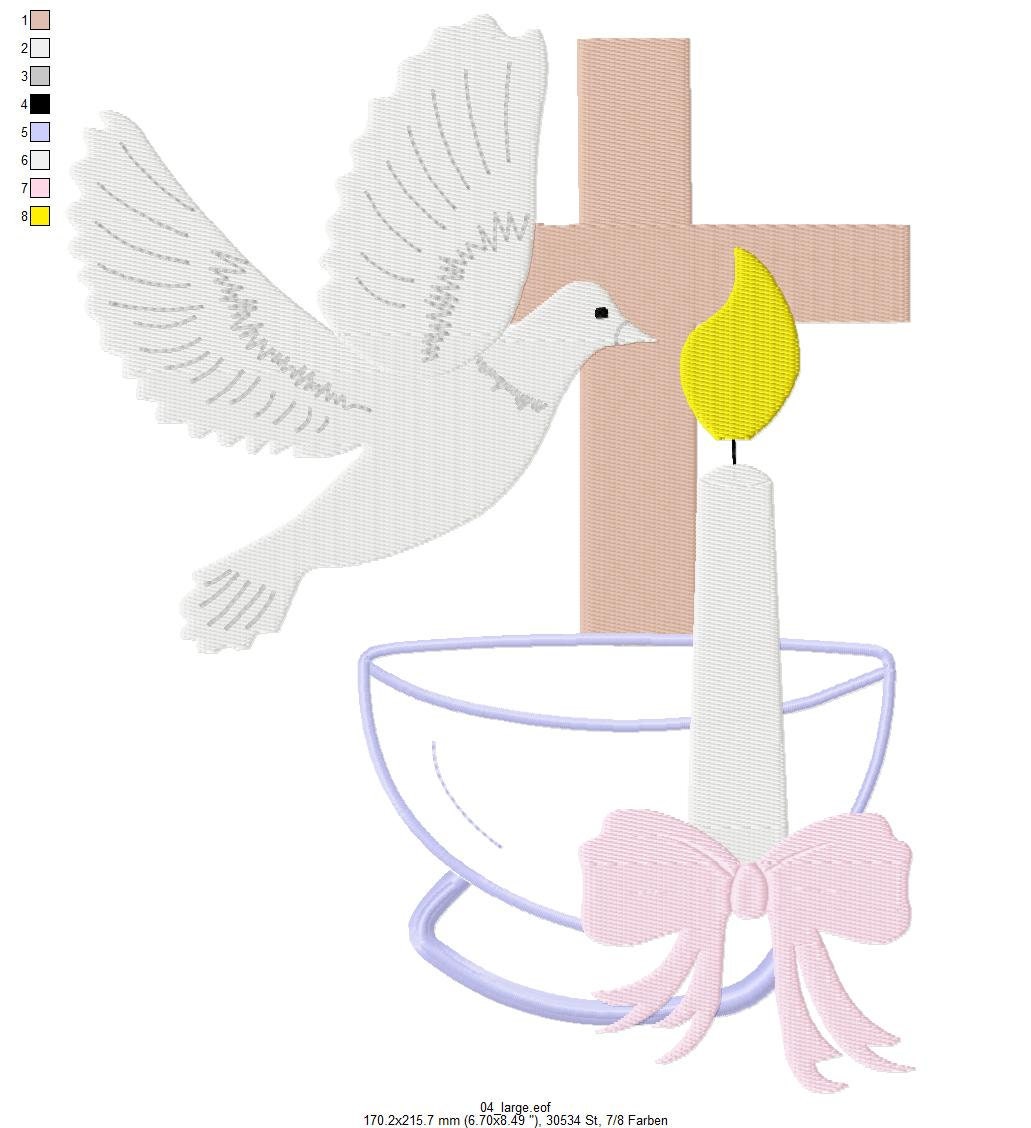 Machine embroidery religious embroidery baptism embroidery kit Etsy