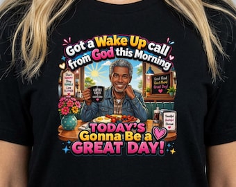 Camiseta cristã inspiradora: Um chamado de Deus para despertar, todos os dias.