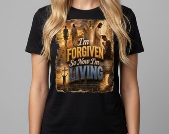 Camiseta Cristã Perdoada, Camiseta Inspiradora de Fé, Camiseta de Fé em Jesus