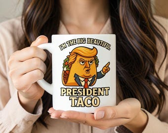 Caneca de Taco Divertida: Caneca de Paródia Política (Pode ser lavada na lava-louças e usada no micro-ondas)