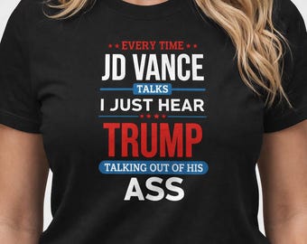 Camiseta de protesto JD Vance - Camiseta engraçada de sátira política unissex para comícios e eleições - Presente de humor