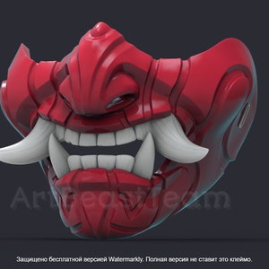 Samurai Traditional   mask for 3d printing  GHOST OF TSUSHIMA, 3D Model Digital File, Stl