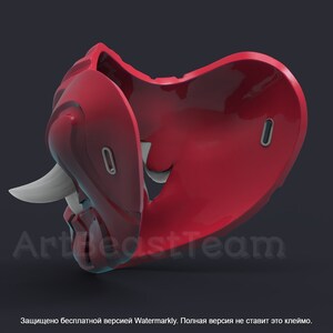 Samurai Traditional mask for 3d printing GHOST OF TSUSHIMA, 3D Model Digital File, Stl image 3
