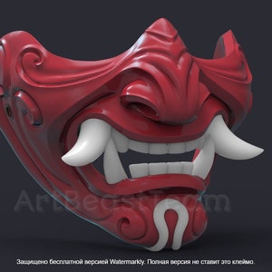 Samurai mask for 3d printing  GHOST OF TSUSHIMA, 3D Model Digital File, Stl