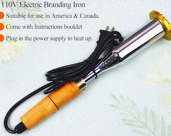 Custom branding iron for woodworkers , Wood burning stamp with heater , Wood branding iron custom , Electric branding iron for wood