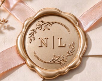 Custom Initial Self-Adhesive Wax Seal Stickers, Custom Wax Seal Stickers, Personalized Logo Self-Adhesive Seals for Gifts & Party Favors