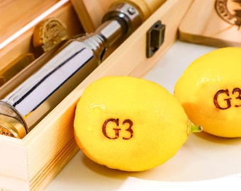 Custom Fruit Peels Branding Iron Brass Stamp for Lemon Orange , Coconuts, Electric Tempreture Setting Rod for Wooden Pieces, Leather -J99H