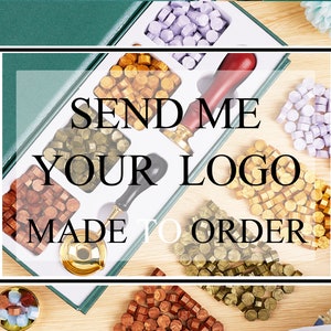 Custom logo wax seal stamp kit , Arrive in about 4-6 days , Custom wax stamp for wedding invitation , Initial wax seal stamp kit for gift