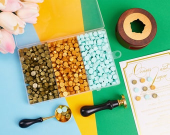 Custom logo wax seal stamp kit for wedding invitation , Personalised monogram wax stamp kit , Wedding wax seal