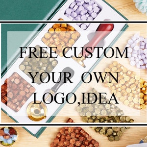Custom logo wax seal stamp kit fot wedding , Arrive in about 6 days , Wax stamp custom , Personalised wedding wax seal kit