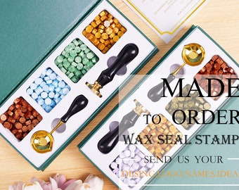 Custom wax seal stamp kit for wedding invitation , Arrive in about 4-6 days , Personalised logo wax stamp kit , Initial wax stamp seal