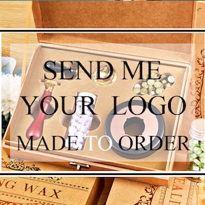 Custom logo wax seal stamp kit for wedding invitation , Arrive in about 4-6 days , Wedding wax seal kit , Initial wax stamp kit custom