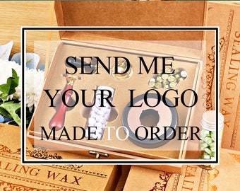 Custom logo wax seal stamp kit for wedding invitation , Arrive in about 4-6 days , Wedding wax seal kit , Initial wax stamp kit custom