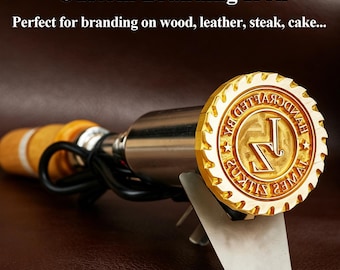 Custom wood burning stamp for woodworking , Personalized Adjustable Temp Electric wood stamp custom , Custom branding iron for wood