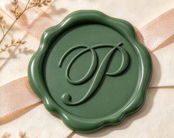 Custom Cursive Script Letter Wax Seal Stamp, Custom Couples Monogram Sealing Stamp, Wedding Invitation Envelope, Wedding Wax Seal Stamp Set