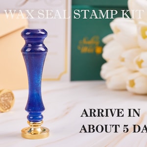Kit de sello de sello de cera con logotipo personalizado para invitación de boda, Llega en aproximadamente 4-6 días, Sello de cera de sellado de letras personalizado, Sello de cera para boda