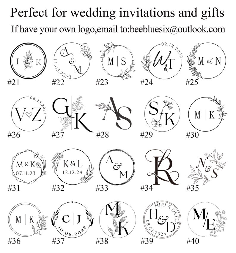 Kit de timbre de sceau de cire de logo personnalisé pour mariage, Arrivée dans environ 6 jours, Kit de timbre de cire initial personnalisé, Kit de sceau de cire de mariage personnalisé image 3