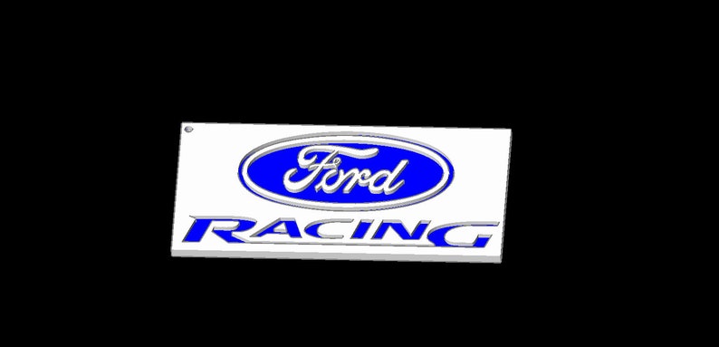 FORD Racing Keychain Design And Choose Your Own Colors