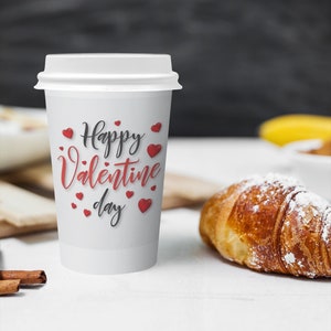 Valentine&#39;s Day Paper Cups: Set of 24 Disposable Party Cups