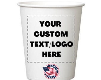 custom paper hot cups Personalized Disposable Cups | Disposable Paper Cups | Coffee Paper Cups | Hot White Paper Cups 8oz/ 12oz/ 16oz | Customize Photo/Logo/Text