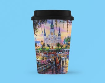 New Orleans Paper Party Cups: Disposable Coffee, Tea Cups - Set of 24