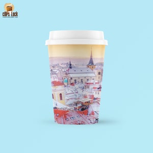 Winter in Prague, Disposable Paper Cups Set of 24 Paper Party Cups (8, 12, 16oz) Coffee Cup, Tea Cup.