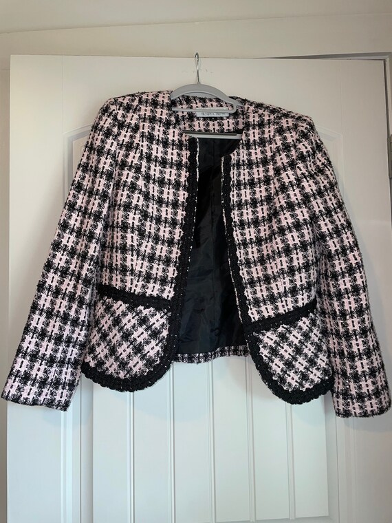 Vintage black and pink blazer