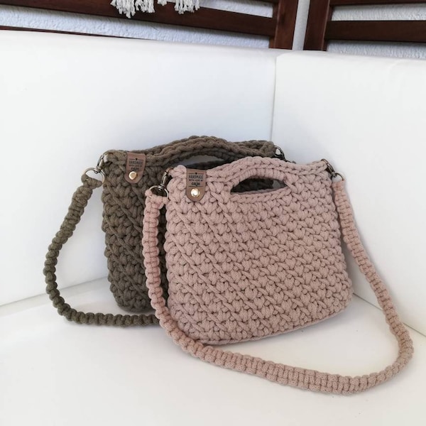 Bag shoulder bag "Sandy" crocheted shoulder bag