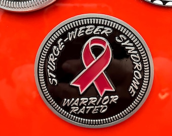 Sturge-Weber Syndrome Warrior Awareness Badge | Metal Vehicle Emblem