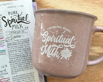 Pure Spiritual Milk Pink Camp Mug