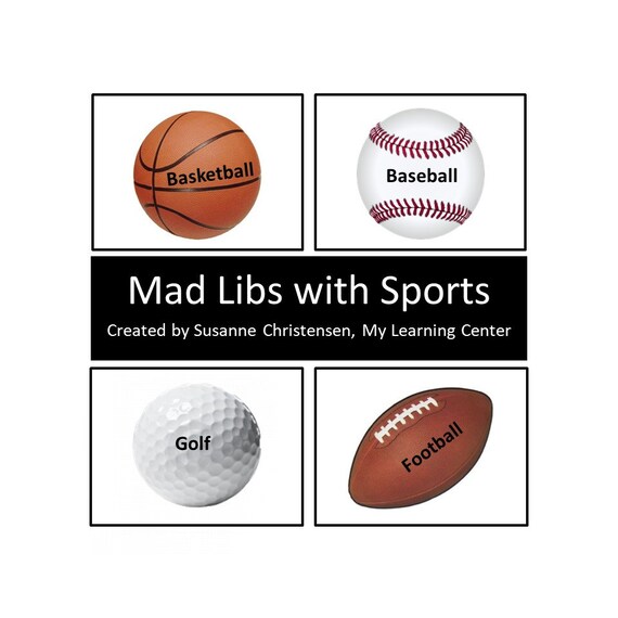 Mad Libs with Sports Basketball Baseball Golf Football | Etsy