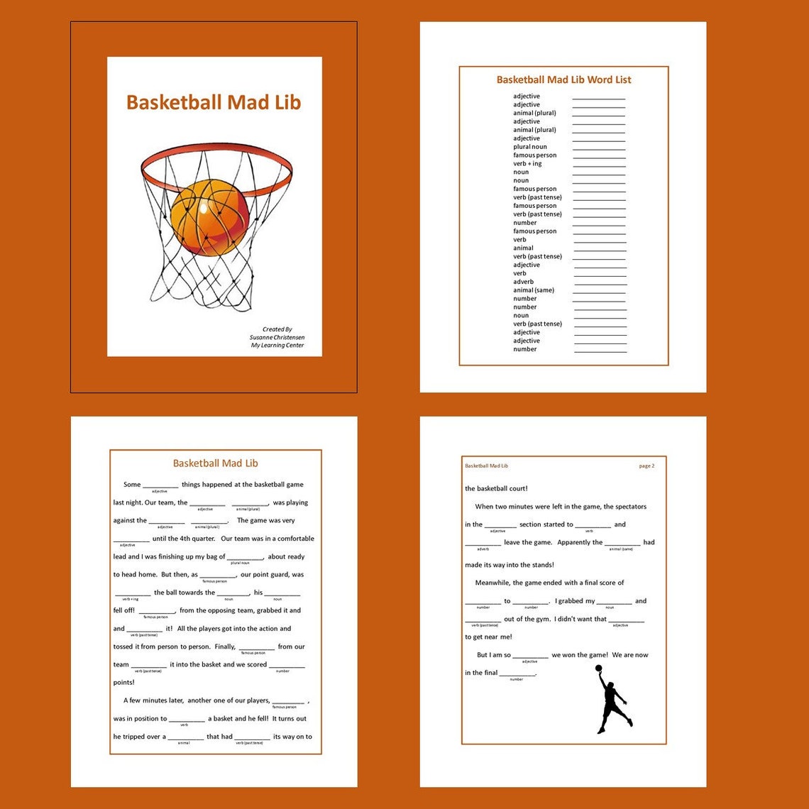 Sports Mad Libs Printable