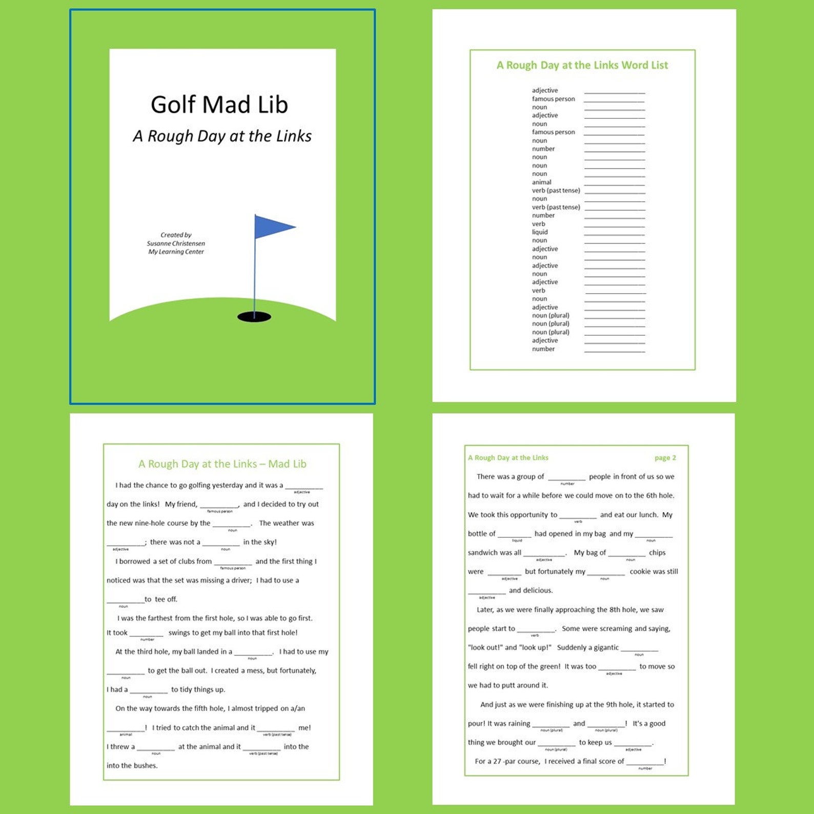 Mad Libs with Sports Basketball Baseball Golf Football Etsy France