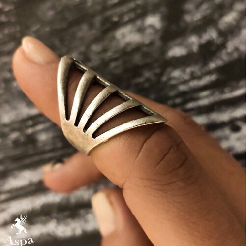 Arthritis Finger Splint Ring Hammered Textured Rings EDS Etsy