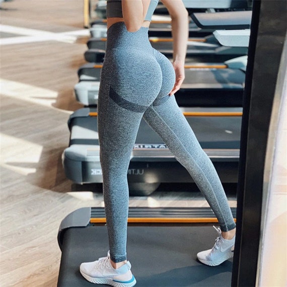 Pantalones de entrenamiento sexy de cintura alta con realce para
