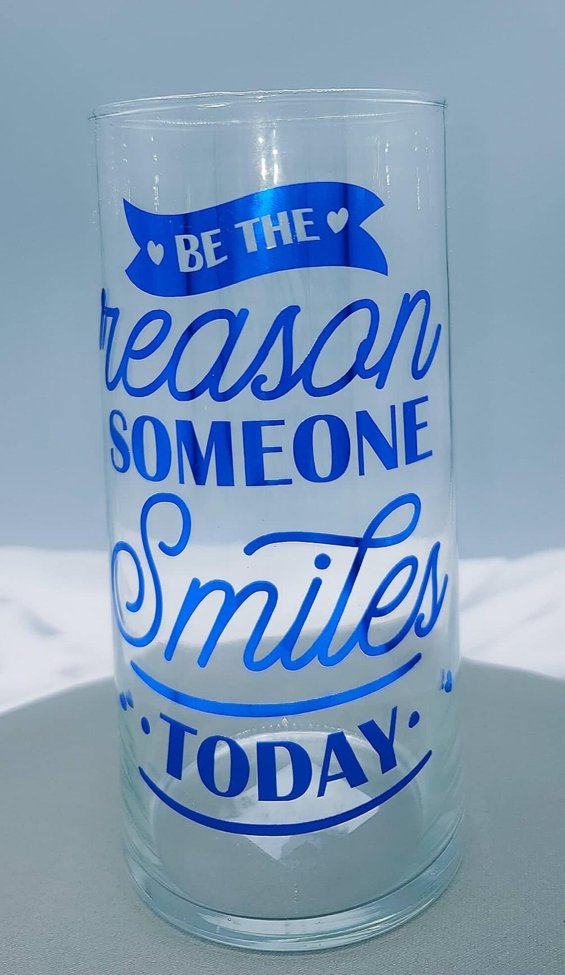 7 glass flower vase with quote Be the Reason Someone Etsy