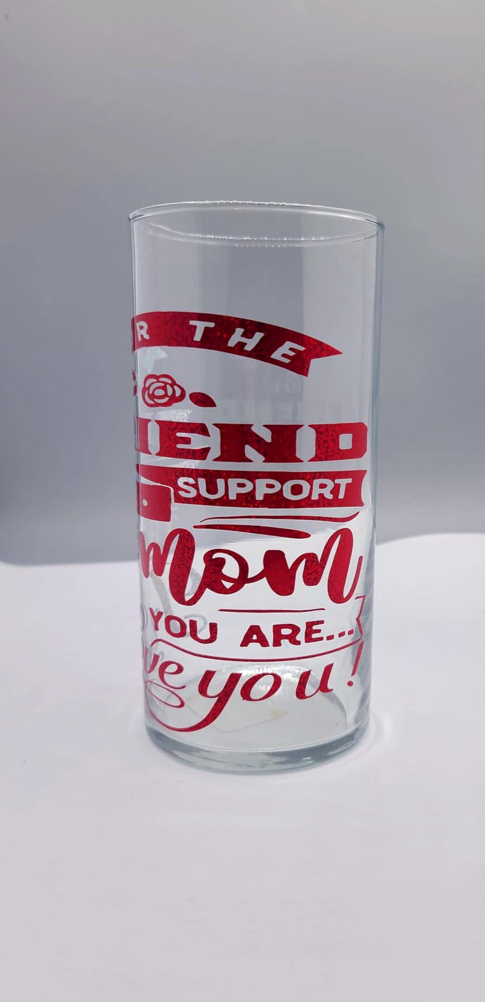 7 glass flower vase with quote For the Friend Etsy