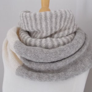 Loop scarf &quot;MAX&MARA&quot; alpaca silk 2-colored 34 x 140 cm