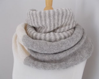 Loop scarf "MAX&MARA" Alpaca silk 2-tone 34 x 140 cm