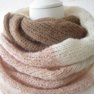 Loop scarf &quot;Noa&quot; alpaca silk, 3-colored