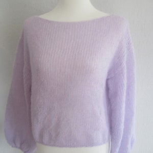 Spring sweater, size M, alpaca silk, 36 colors!!!