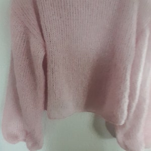 Spring sweater, size M, alpaca silk, 36 colors image 2